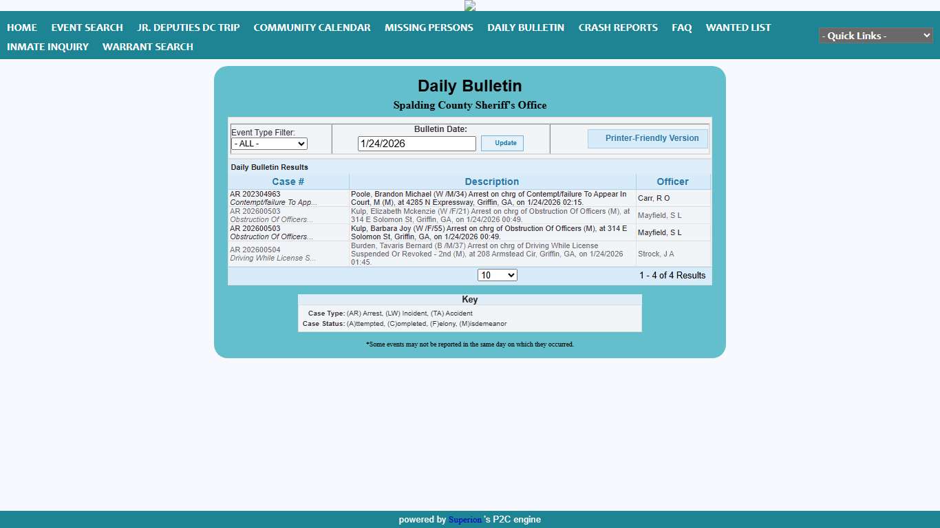 Spalding County Sheriff's Office P2C